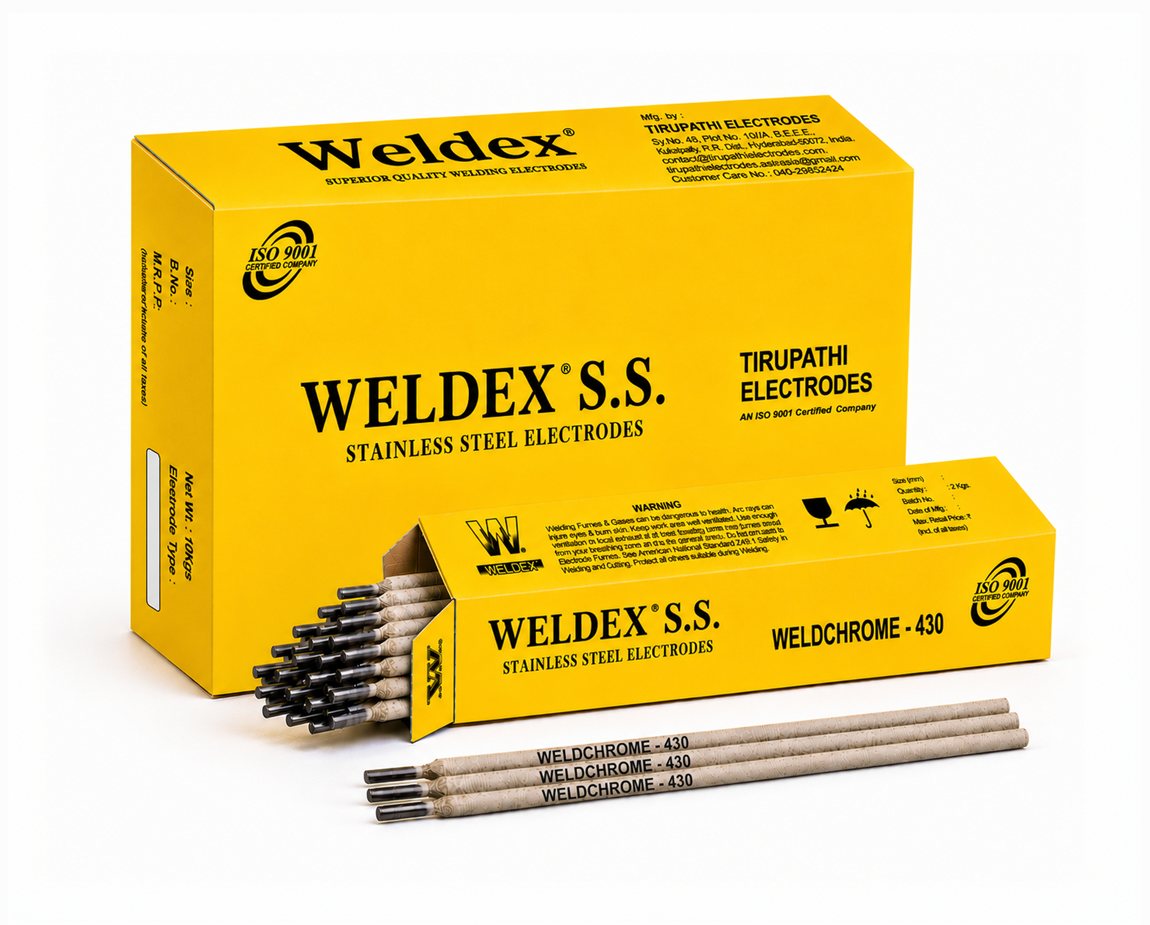 Weldex Weldchrome - 430 stainless steel welding electrodes
